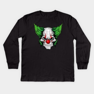 Very scary evil clown Kids Long Sleeve T-Shirt